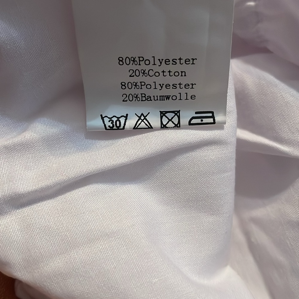 Jasambac white cropped top size small. New, never worn. Elastic front and waist - Picture 8 of 9